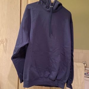 COPY - NWOT Port & company essential fleece men’s pullover hoodie blu size large